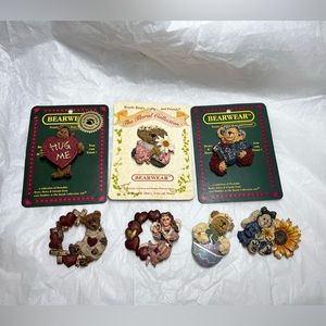Lot of 7 Bearwear Boyds Bears Pin Brooch Collection